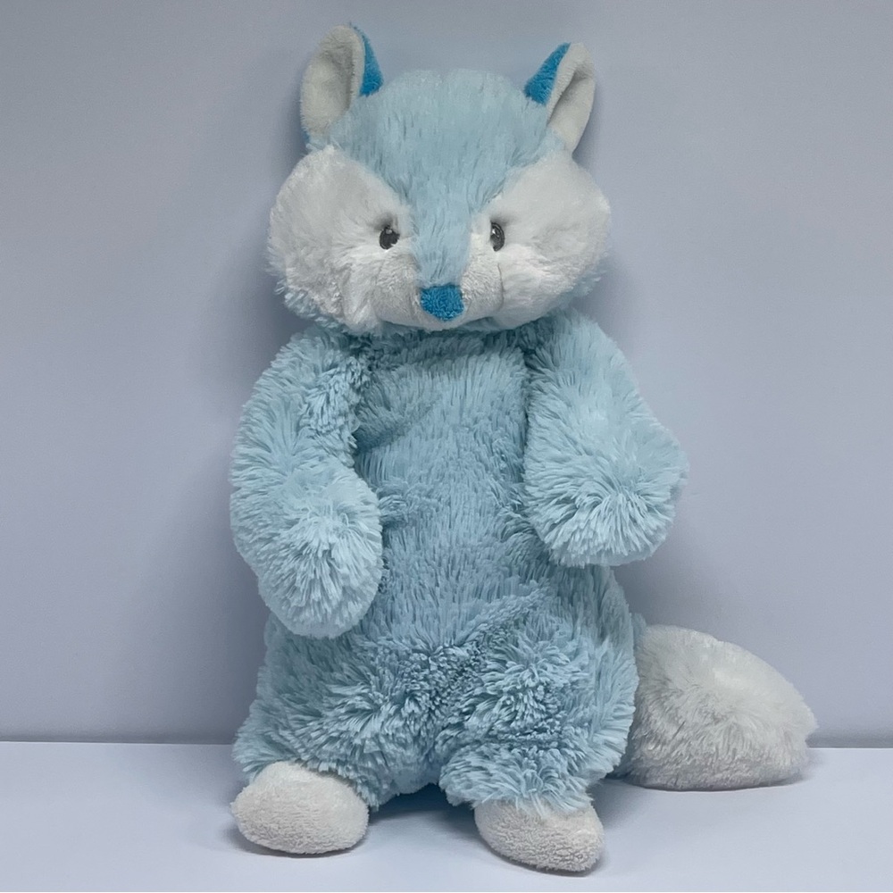 HTF Baby Ganz Finley Fox Plush Blue White 13" Stuffed Animal Floppy Lovey